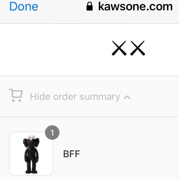 New Kaws Bff Open Edition Vinyl Figure Black 2020 - Picture 5 of 5